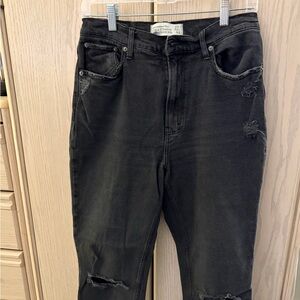 Abercrombie & Fitch Women's Black Distressed Jeans